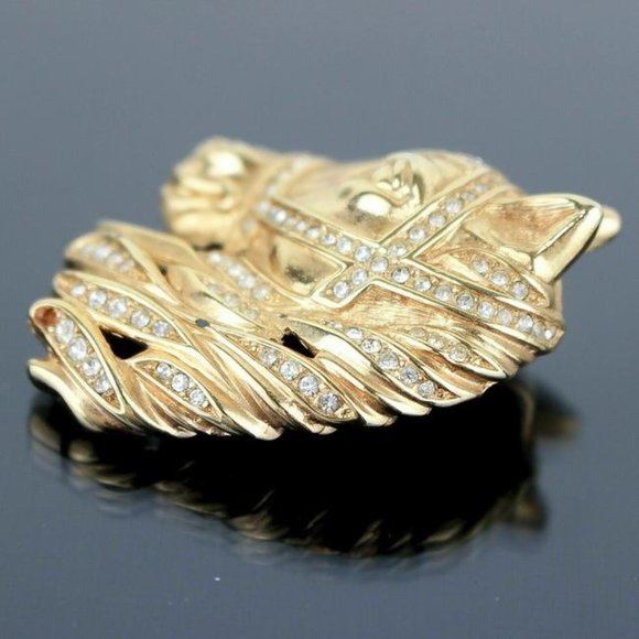 DIOR Horse Pendant in Gold with Clear Rhinestones - Picture 6 of 9